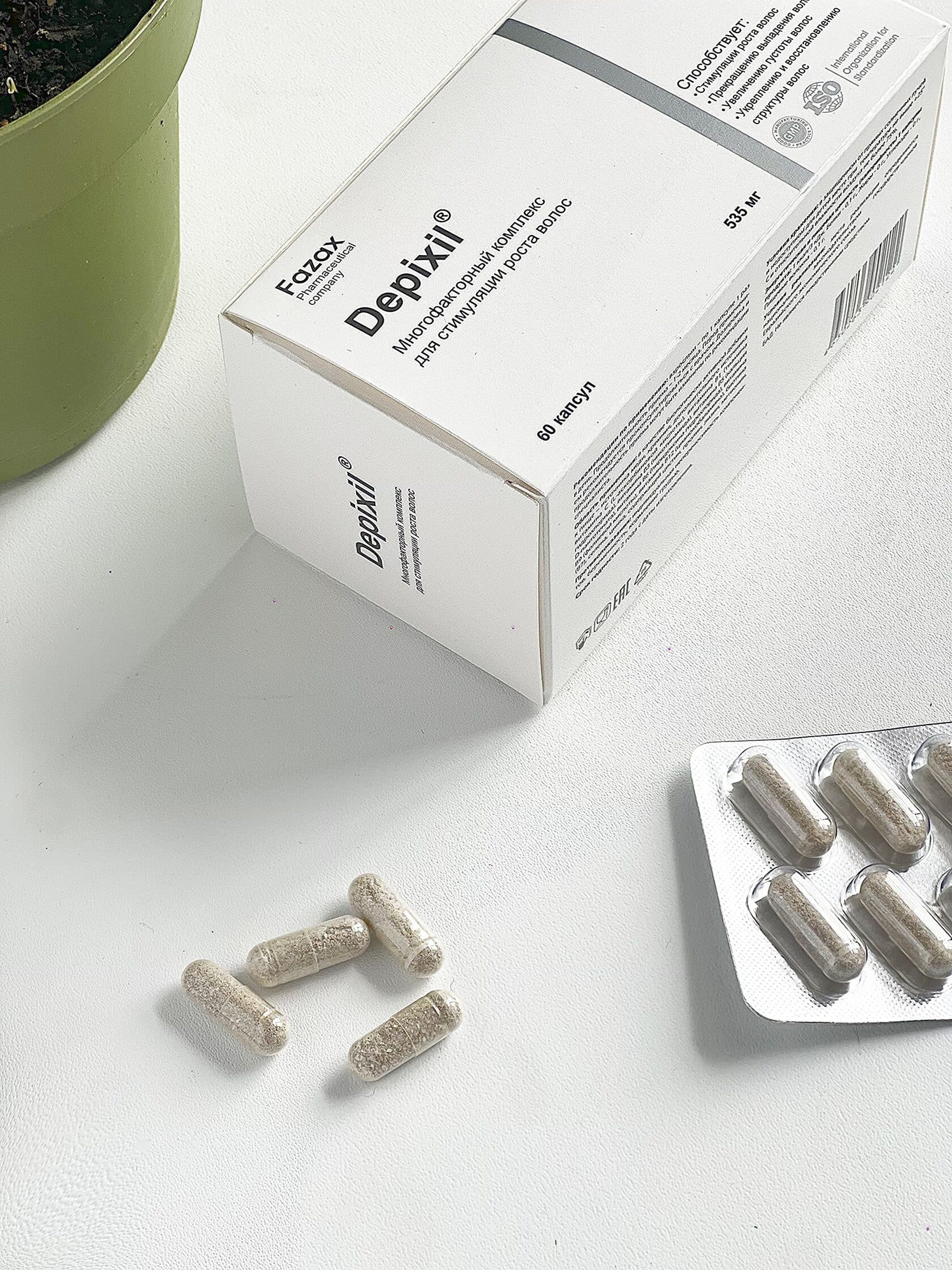 Многофакторный комплекс для стимуляции роста волос Depixil® (Fazax), 60 капсул — фото 3